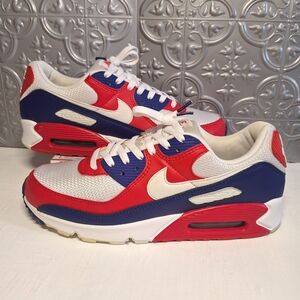 Nike Air Max 90 USA Deep Royal Red Size 11.5 CW5456-100